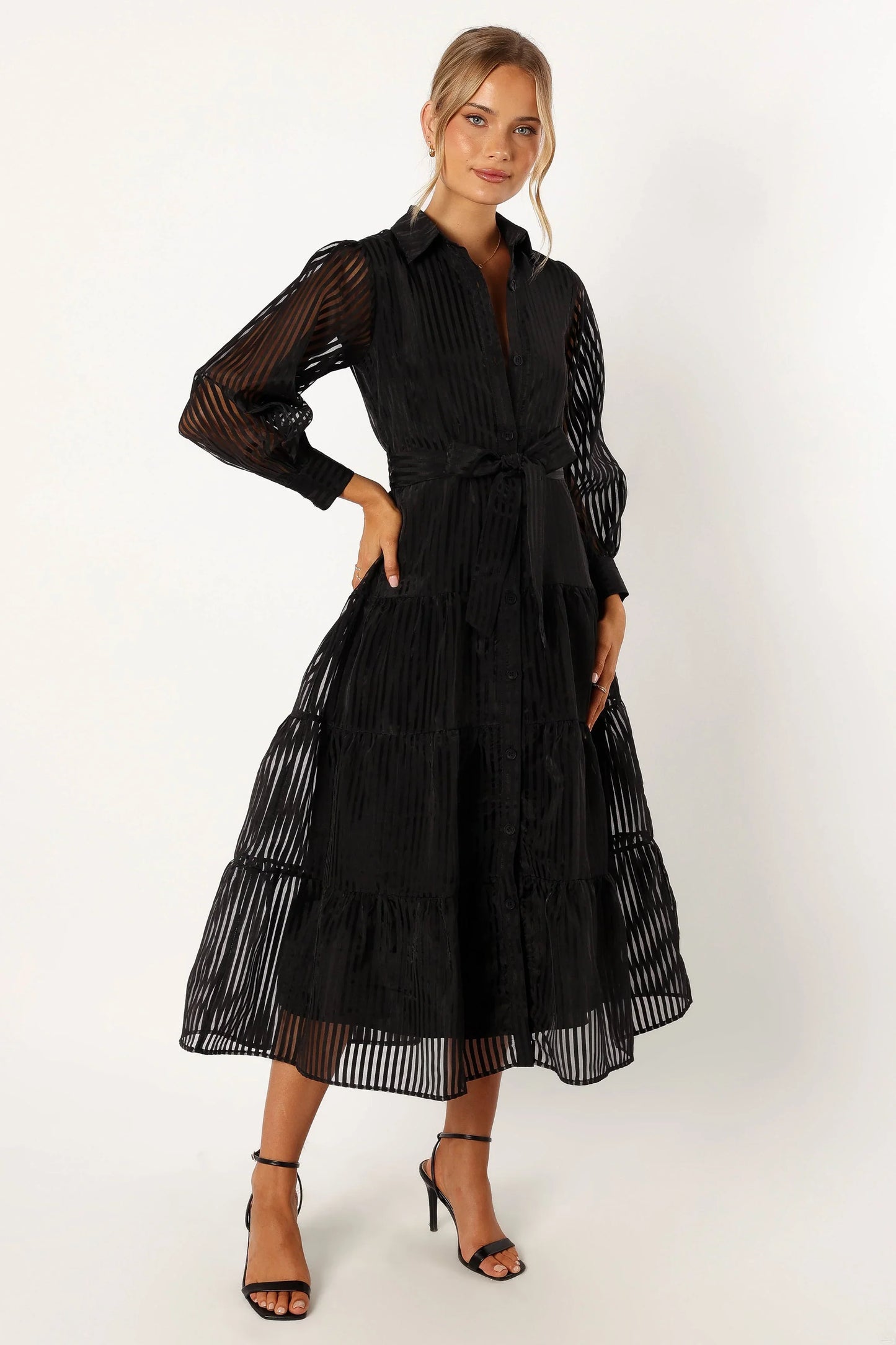 Neve Long Sleeve Maxi Dress Black