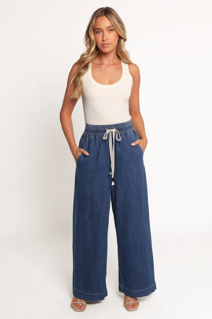 Jenni Wide Leg Pant Denim