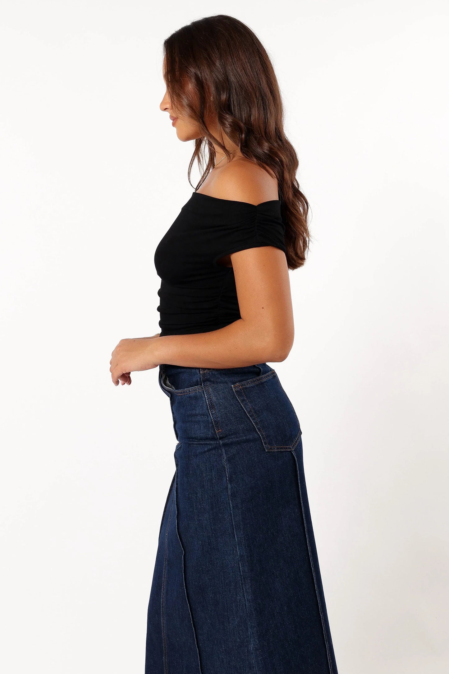 Lanna Off Shoulder Top Black
