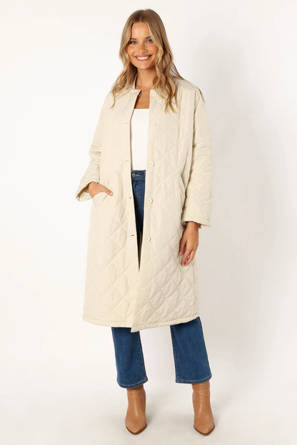 Clea Quilted Jacket Bone