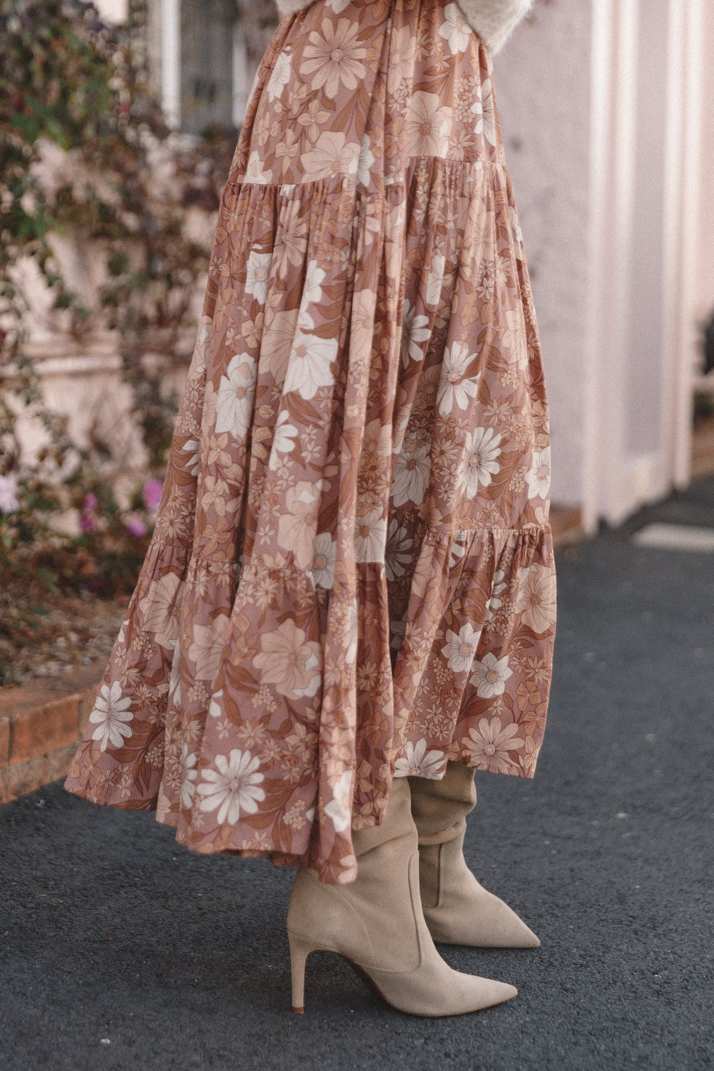 Kelda Dress Tan Floral