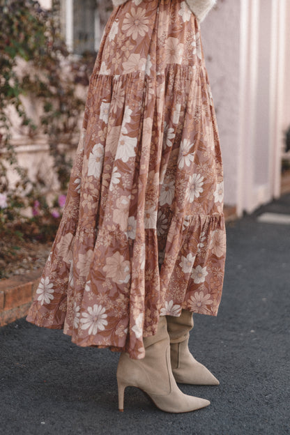 Kelda Dress Tan Floral