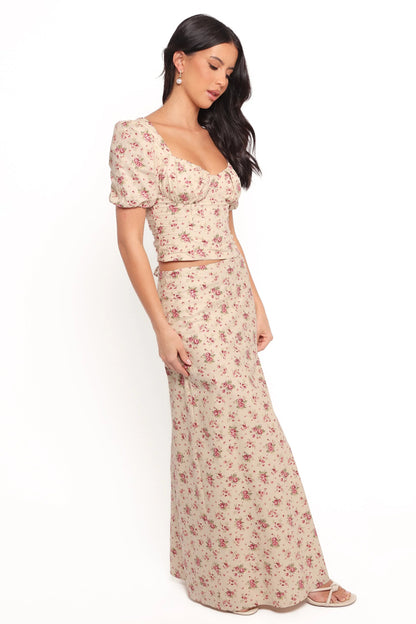 Annly Maxi Skirt Red Floral