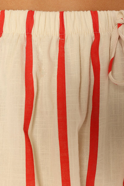 Myles Short Set Red Stripe