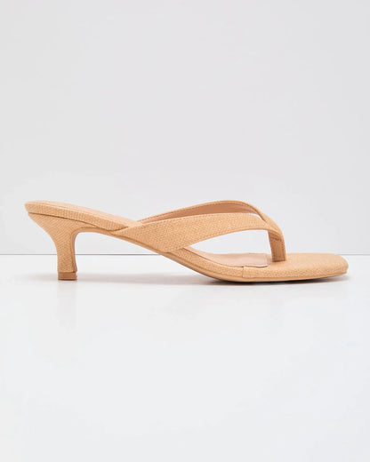 Sunwashed Raffia Kitten Heels