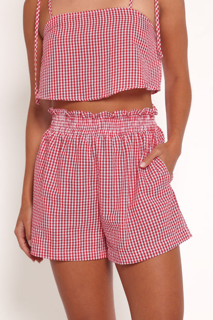 Callum Short Set Red Gingham