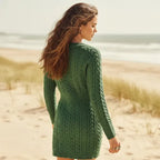 Cable Knit Mini Sweater Dress