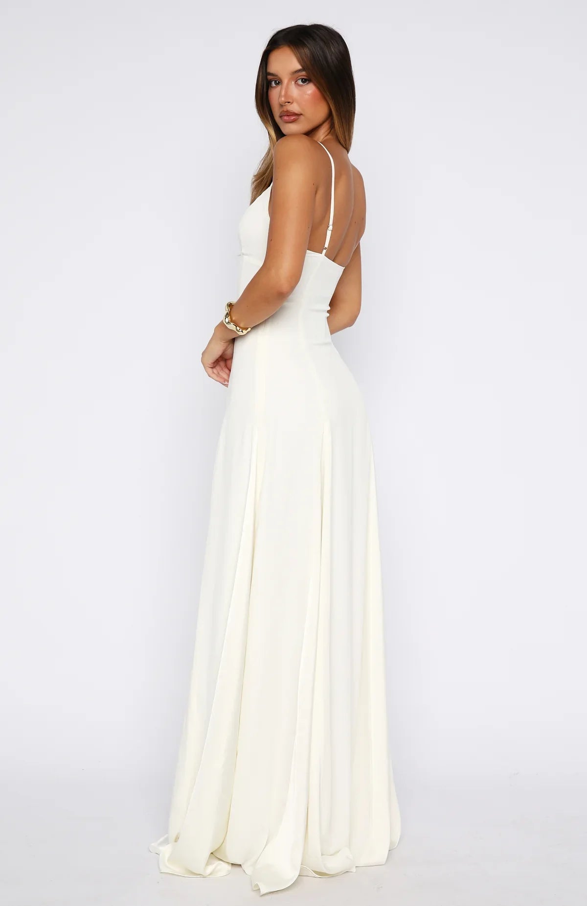 Afterparty Elegance Maxi Dress Off White
