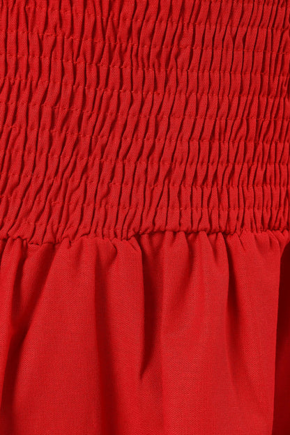 Allison One Shoulder Mini Dress Red