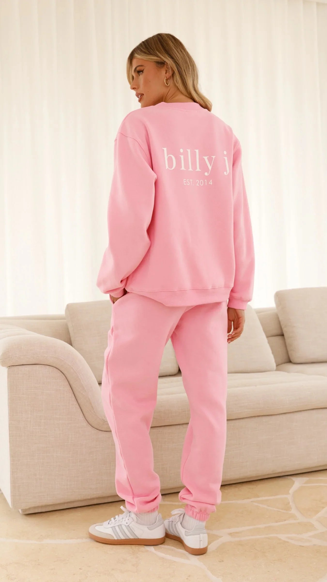 Billy J Crewneck Jumper Pink