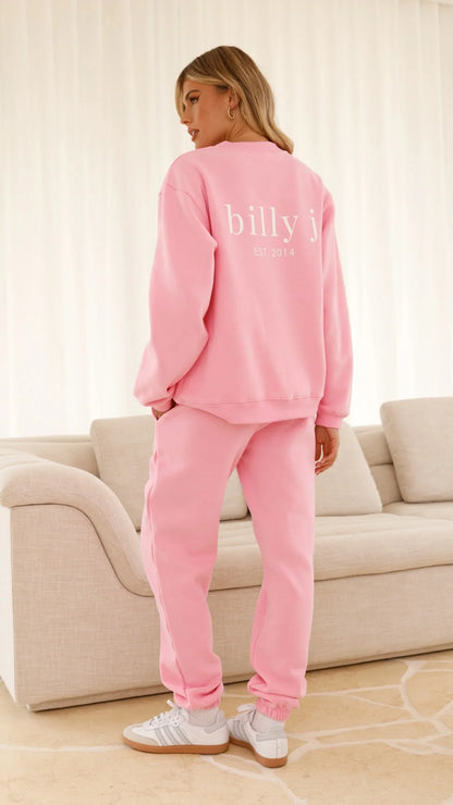 Billy J Crewneck Jumper Pink
