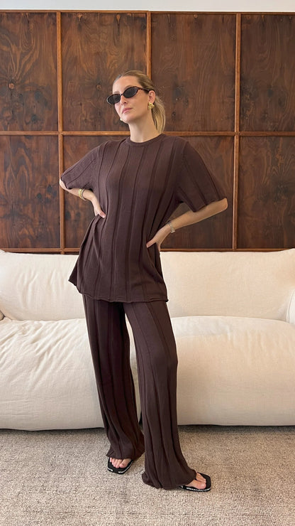 Bayu Knit Top Brown