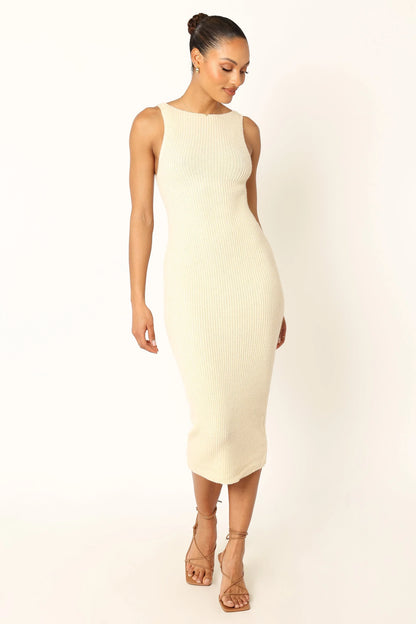 Nita Midi Dress Beige