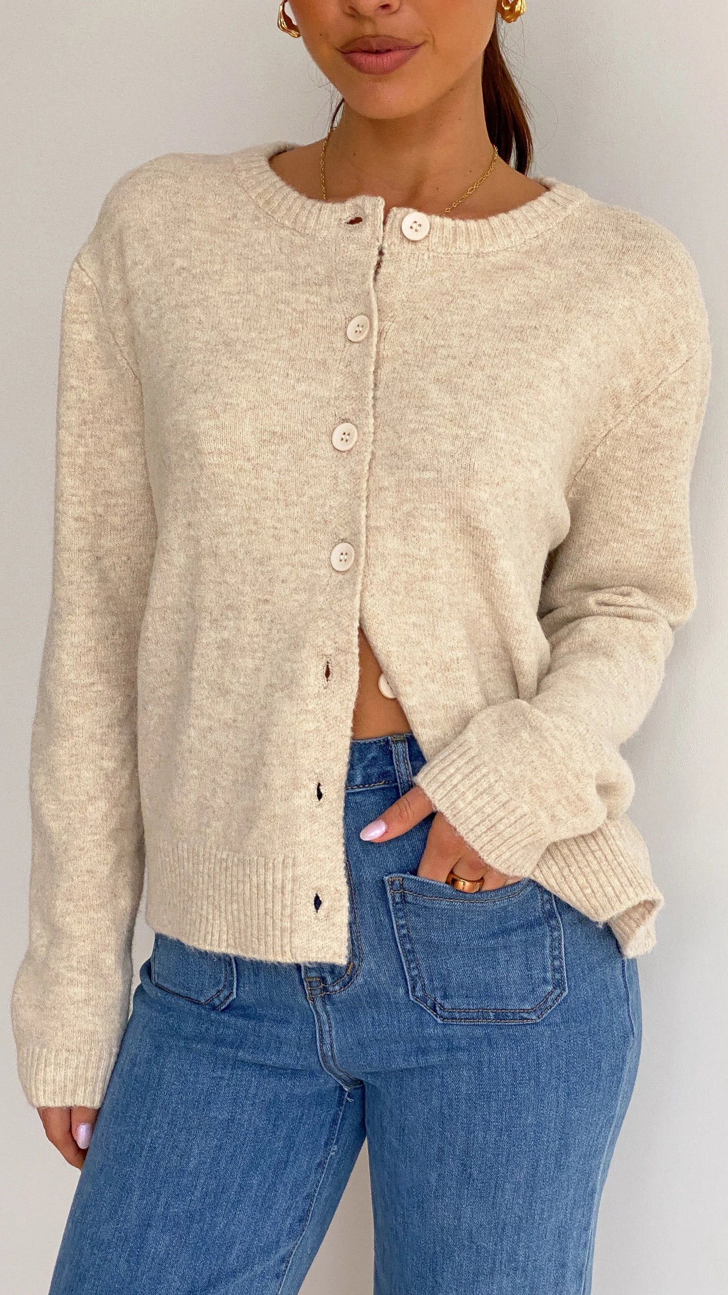 Carinna Knit Jumper Beige
