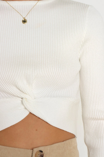 Provence Knit Sweater White