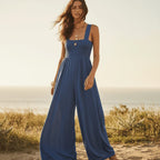 Boho Sleeveless Loose Wide Leg Romper Jumpsuit