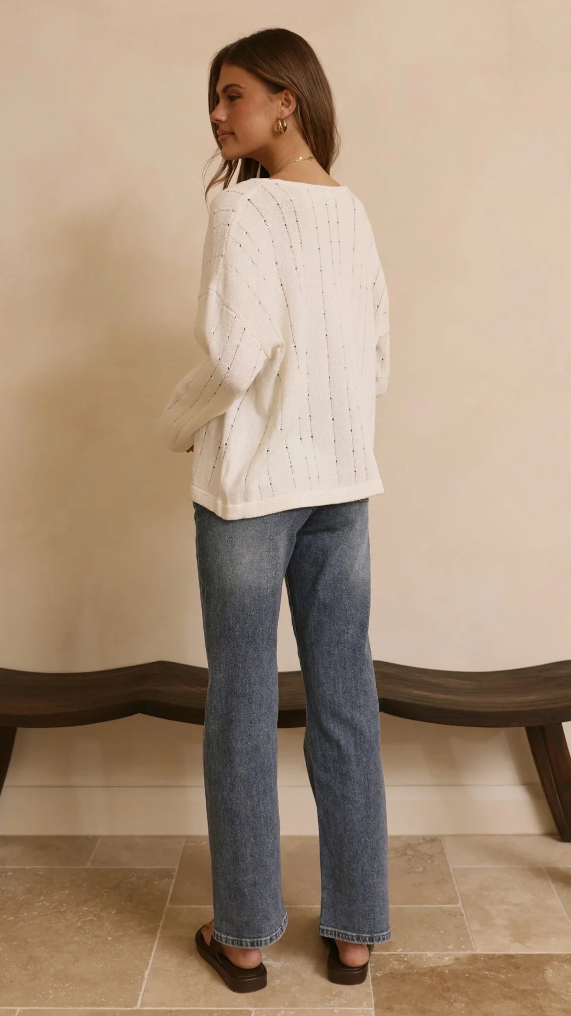 Zana Straight Leg Jeans Mid Blue