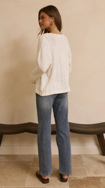 Zana Straight Leg Jeans Mid Blue