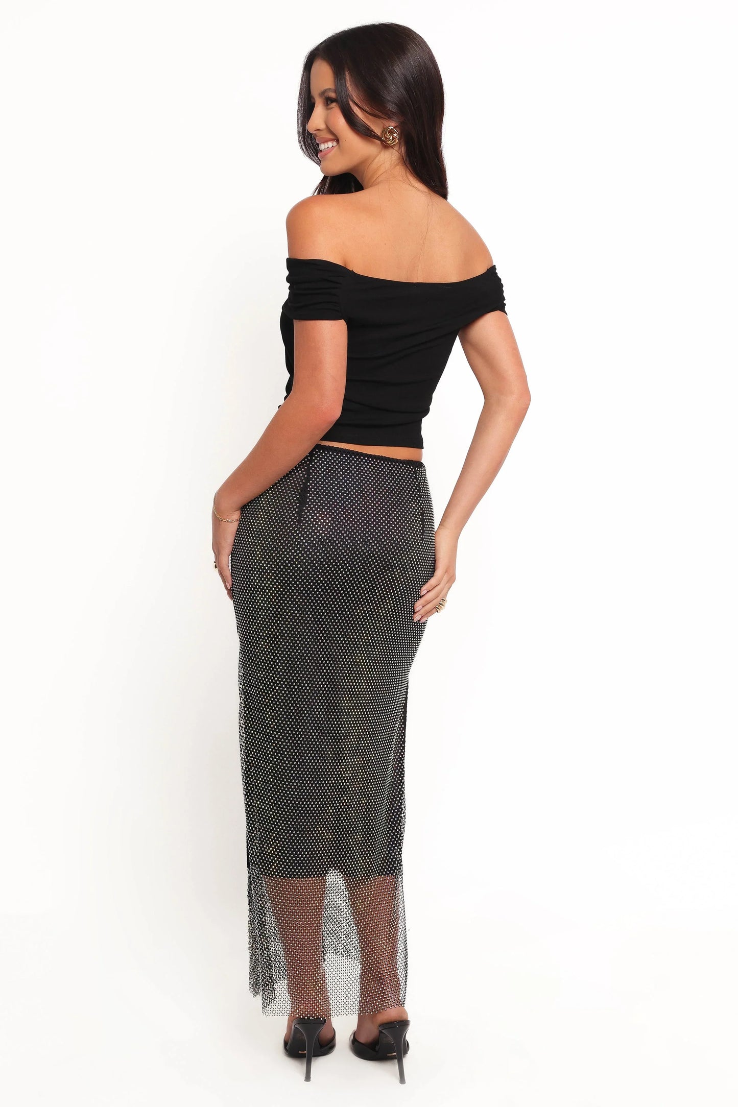 Sherida Midi Skirt Black