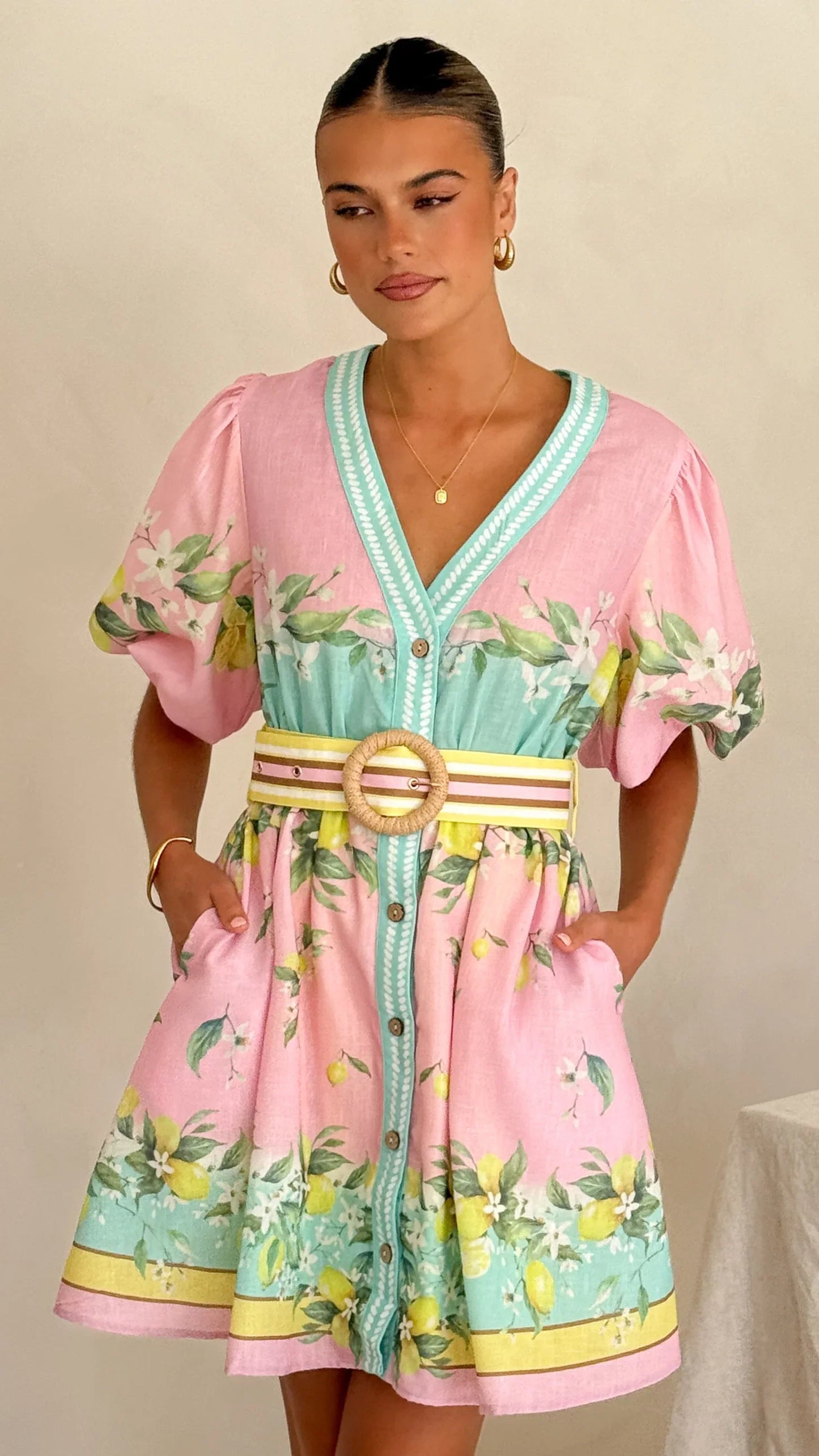 Verna Mini Dress Rosé Lemonade