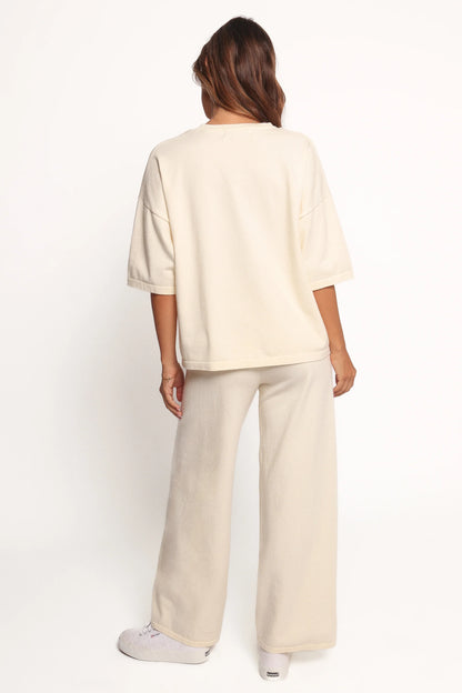 Ash Knitted Pants White