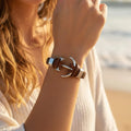 Vintage Leather Anchor Bracelet