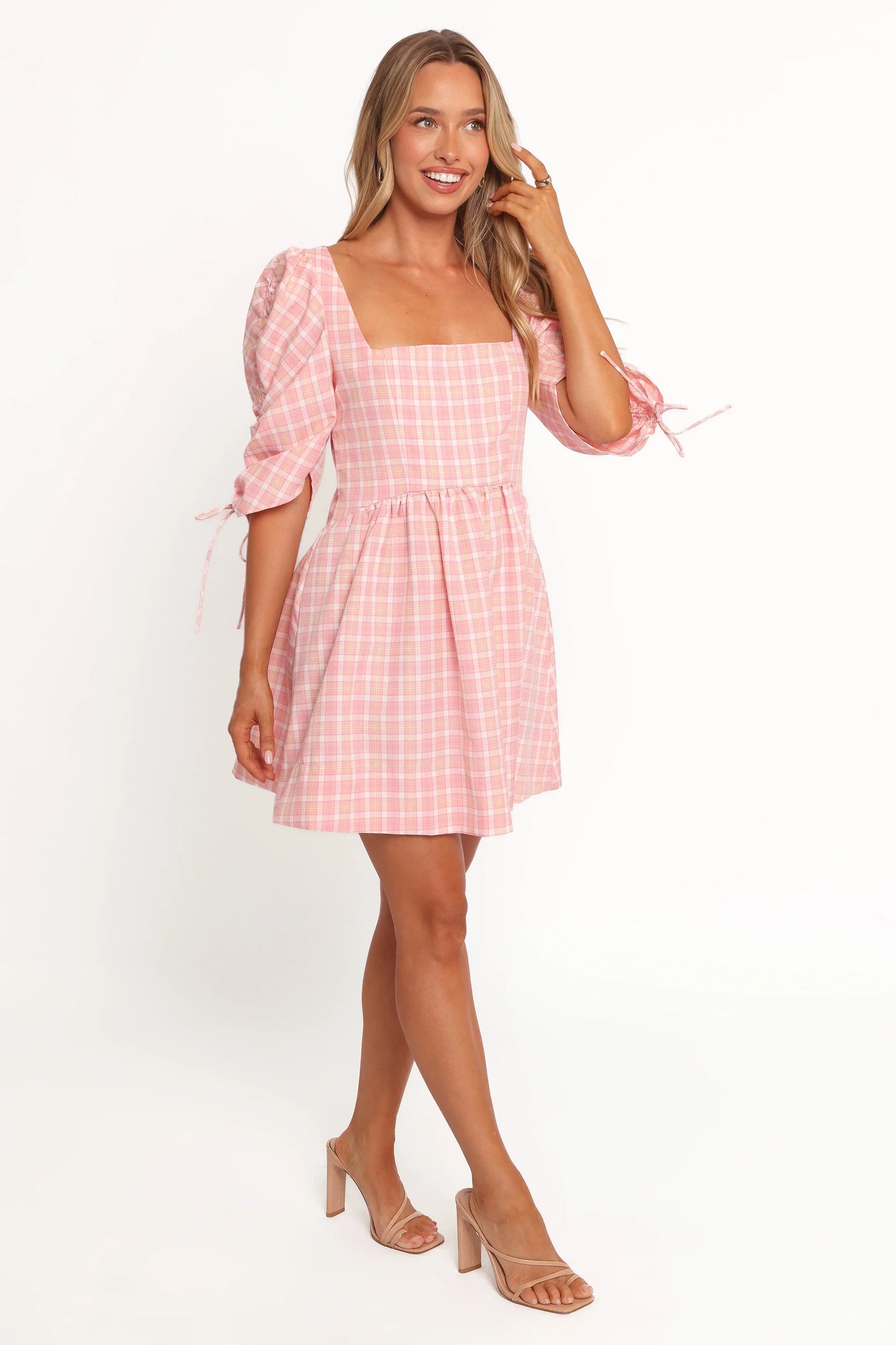 Siena Mini Dress Pink Check
