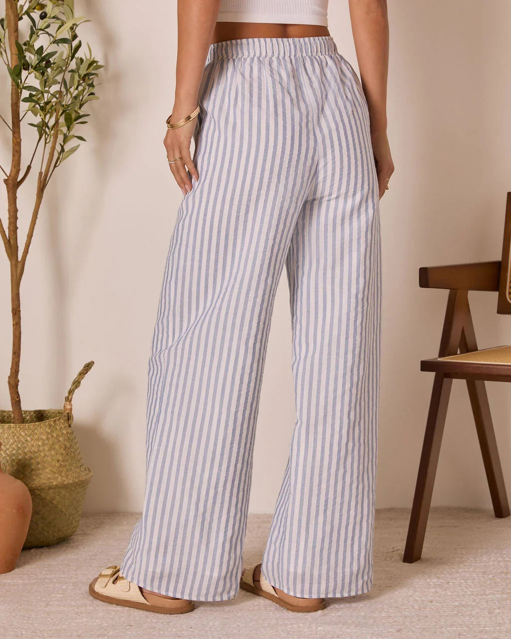Korra Striped Wide Leg Pants