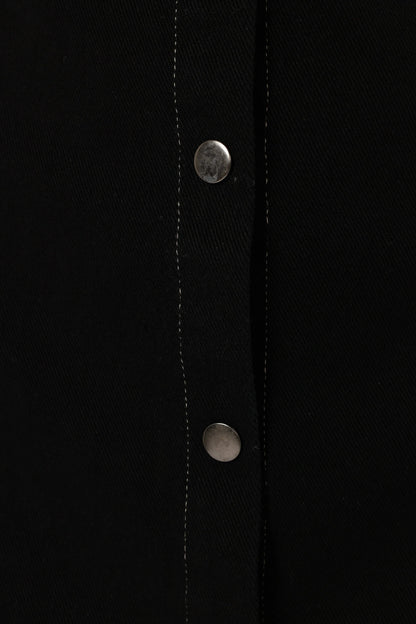 Hailey Denim Mini Dress Black