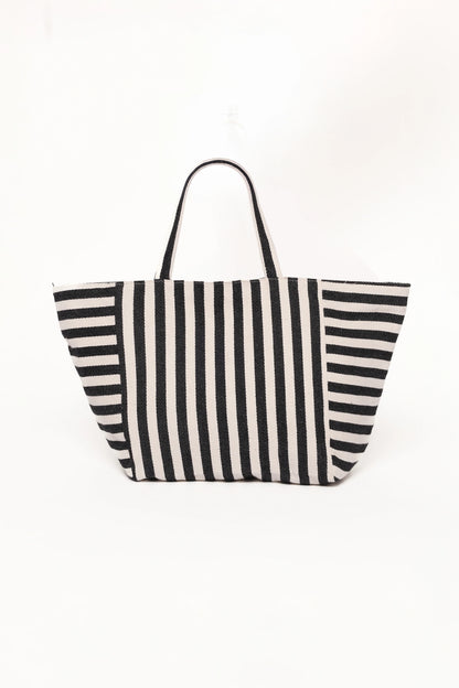 Savannah Beach Bag Black Stripe