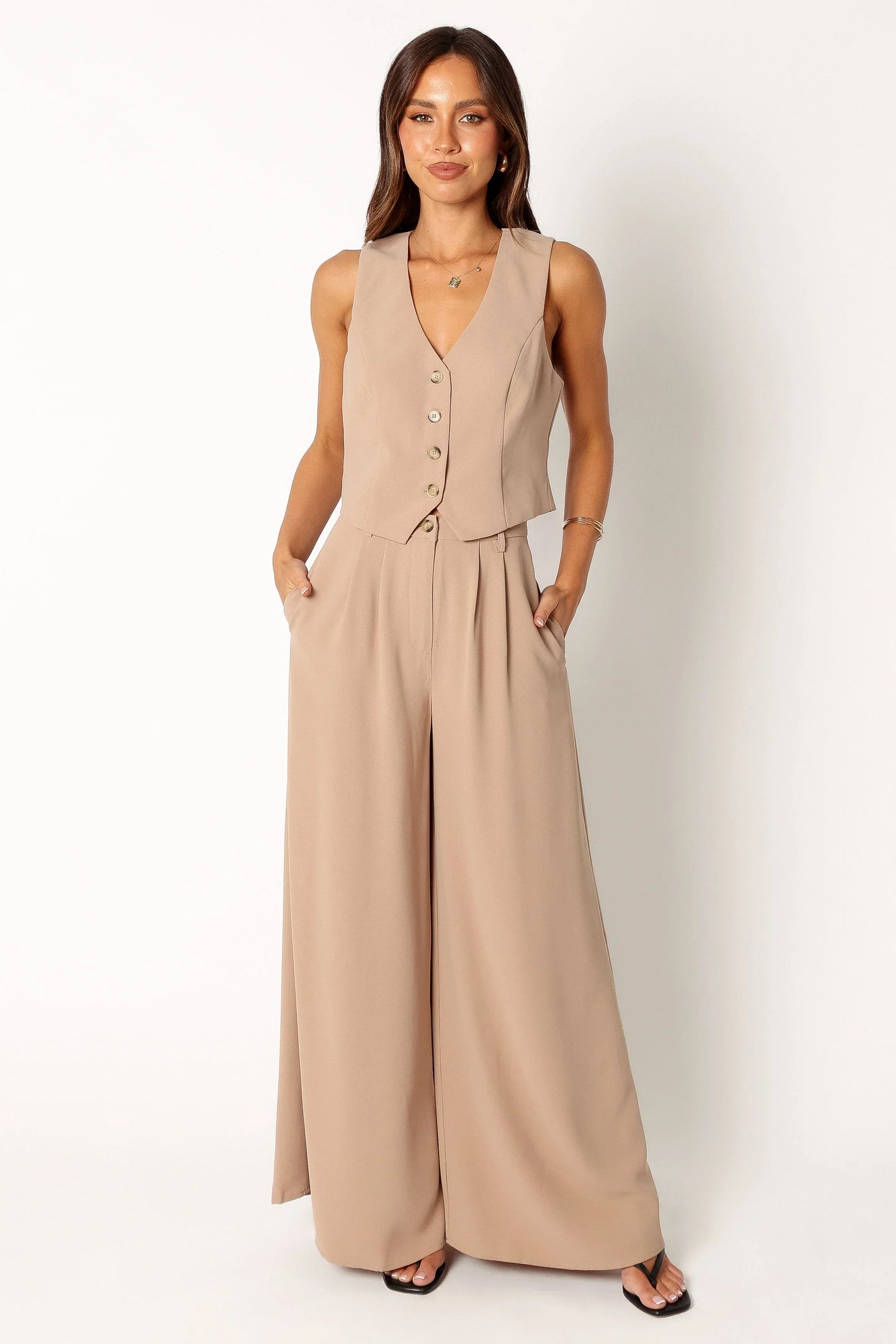 Camille Two Piece Set Beige