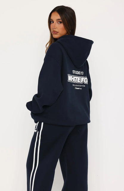 Studio 17 Spencer Oversized Hoodie Navy