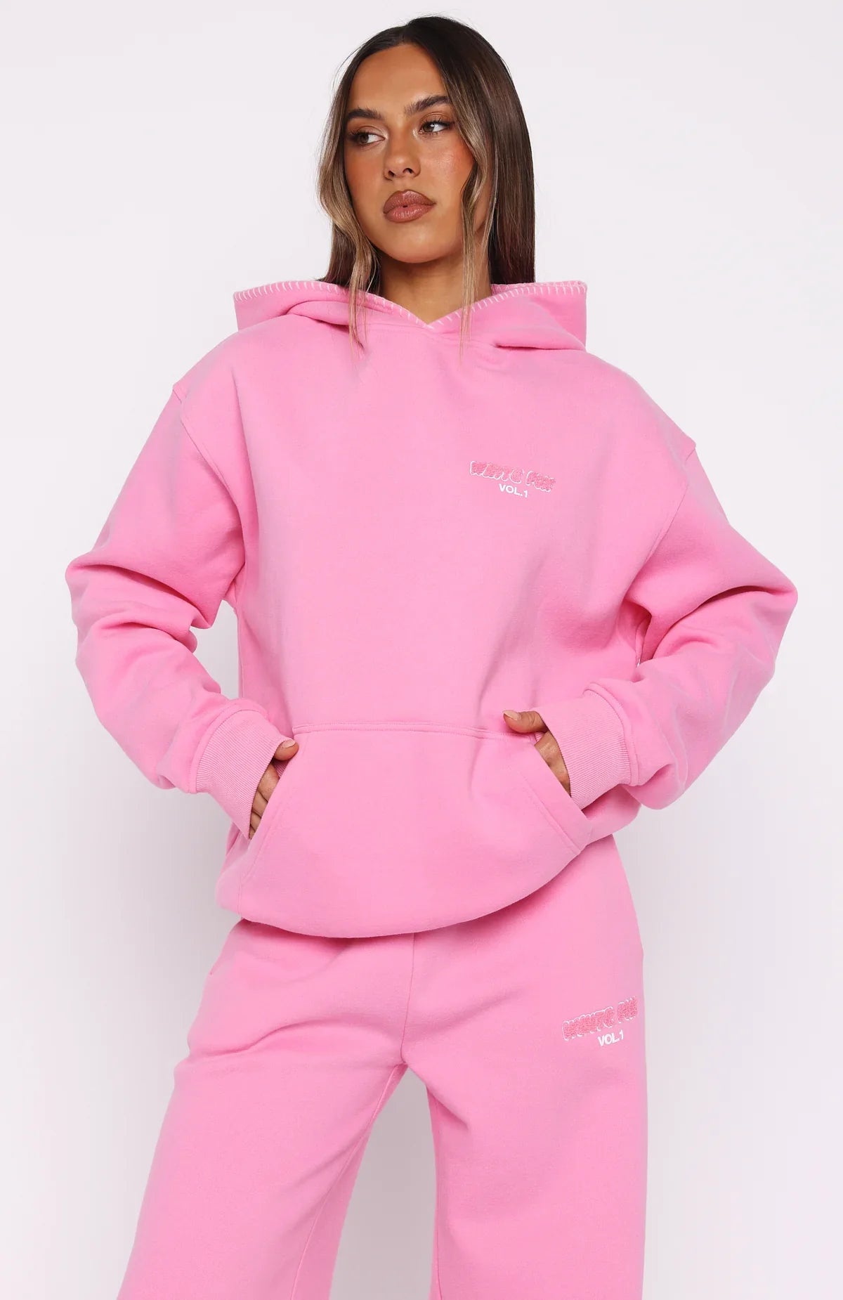 Vol 1 Oversized Hoodie Bubblegum