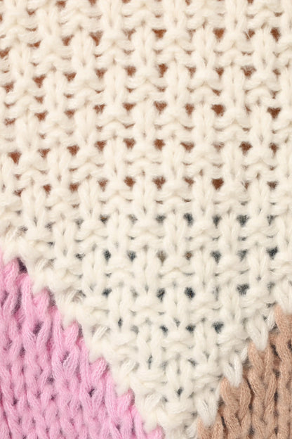 Koda Pattern Knit Sweater Pink Multi