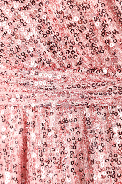 Monica Sequin Romper Pink