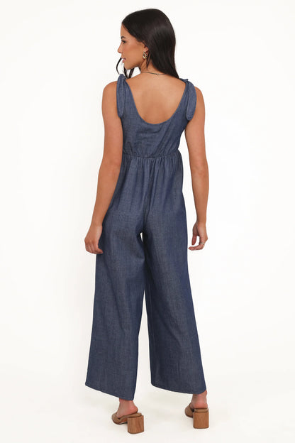 Ayla Chambray Jumpsuit Denim