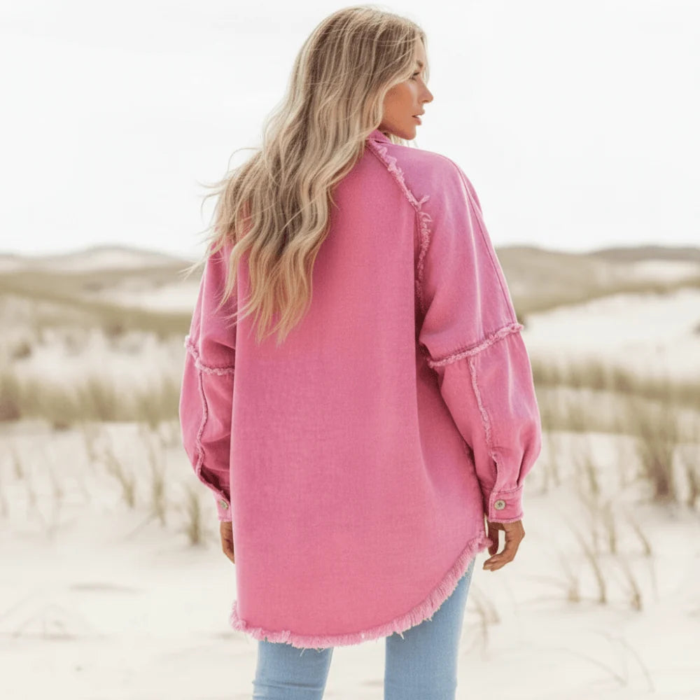 Colorful Boho Denim Jacket