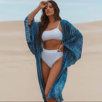 Blue Beach Cover Up Kimono