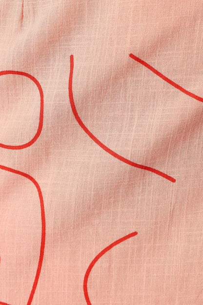 Abigail Wrap Midi Dress Pink Swirl