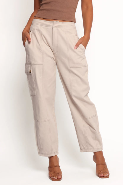 Kiah Cargo Pant Ecru