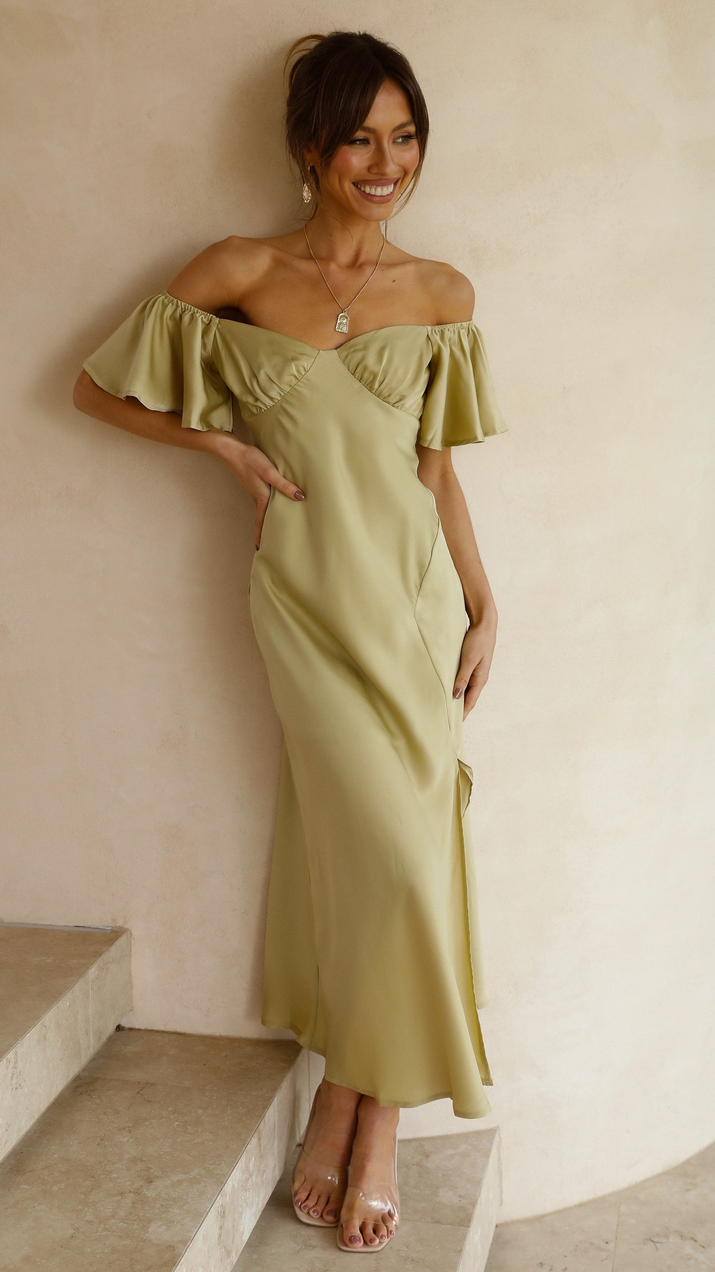 Louisa Midi Dress Olive