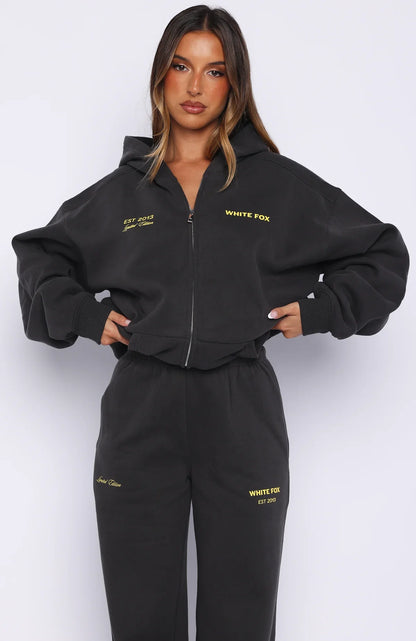 Proving Myself Wrong Zip Front Hoodie Charcoal