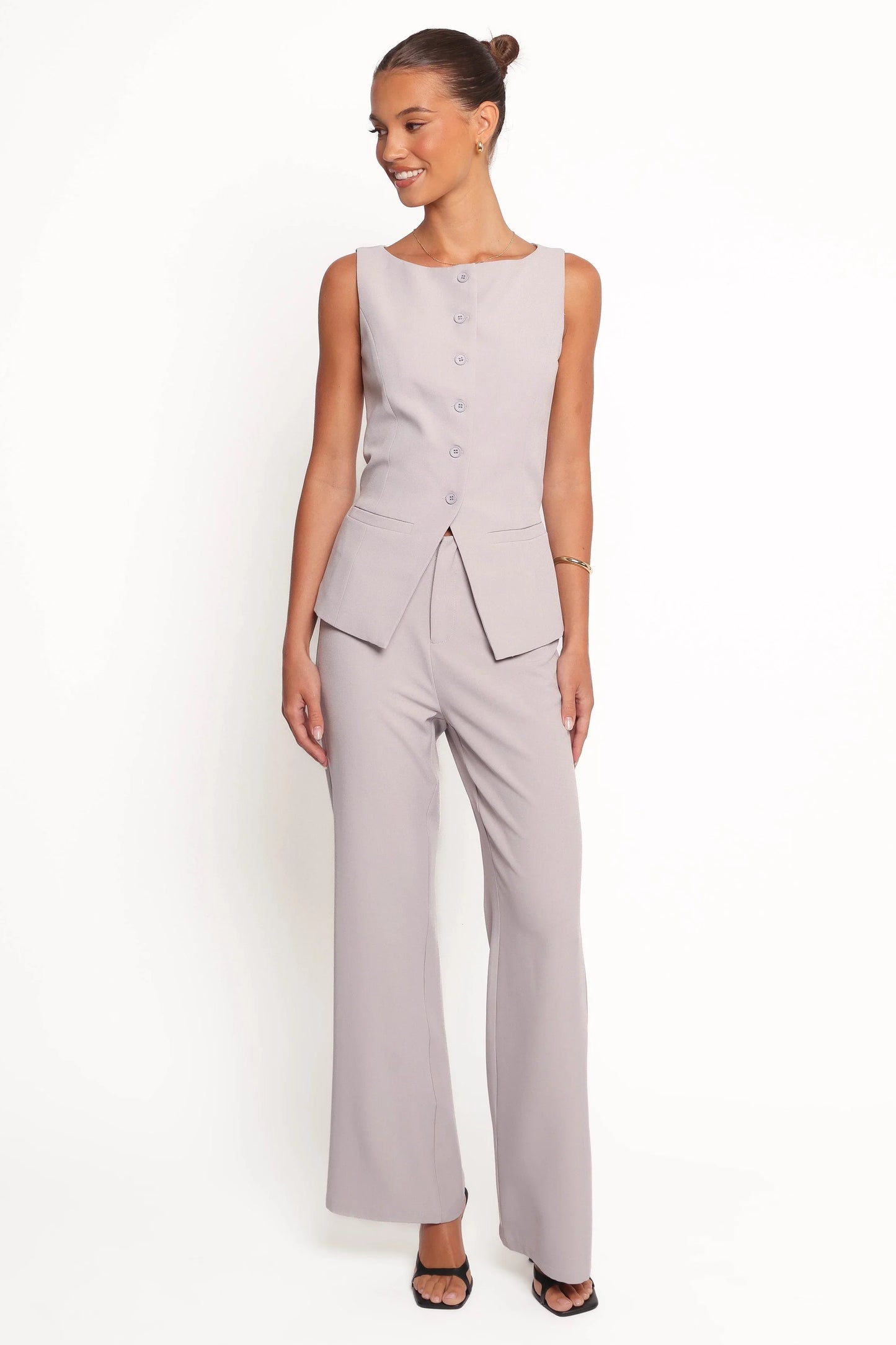 Kernie Vest Top Light Grey