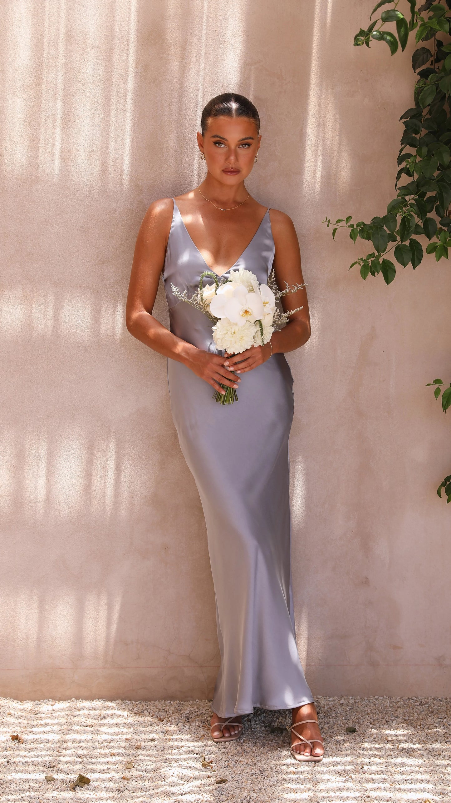 Ziah Maxi Dress Steel Blue