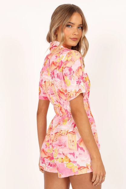 Arianna Romper Pink Scenic