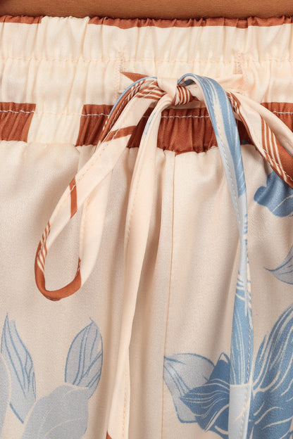 Lara Shorts Pale Blue Print