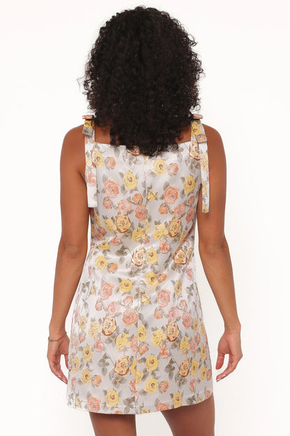 Carlie Mini Dress Dusty Blue