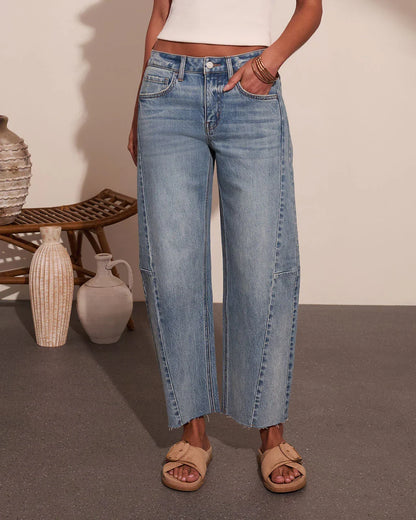 Sydnie Stretch High Rise Barrel Leg Jeans