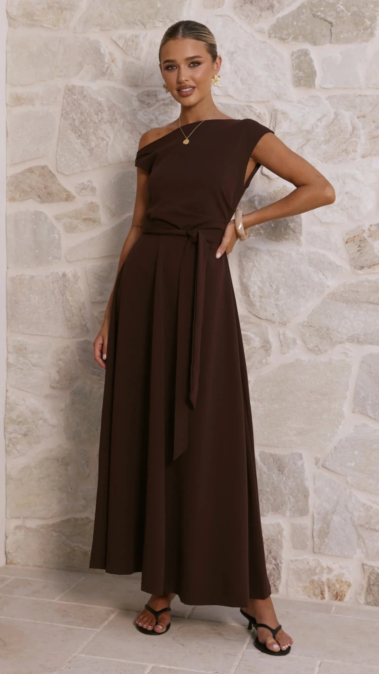 Gemma Maxi Dress Chocolate