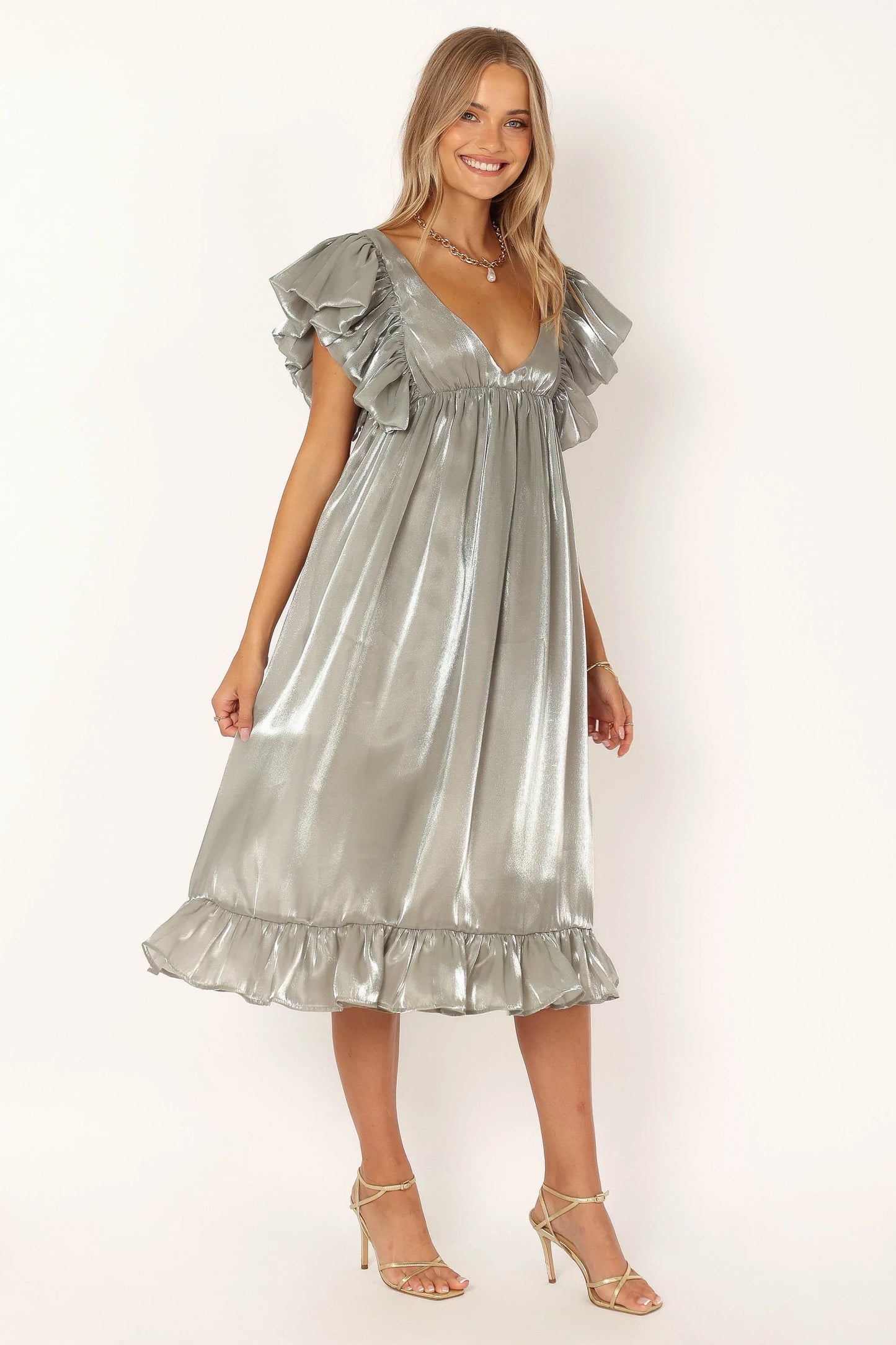 Oro Midi Dress Olive